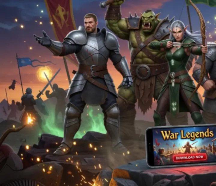 Különböző fantasy fajok seregei letöltési hangulatképben