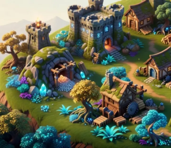 War Legends fantasy erőd és bázis a hegyek között