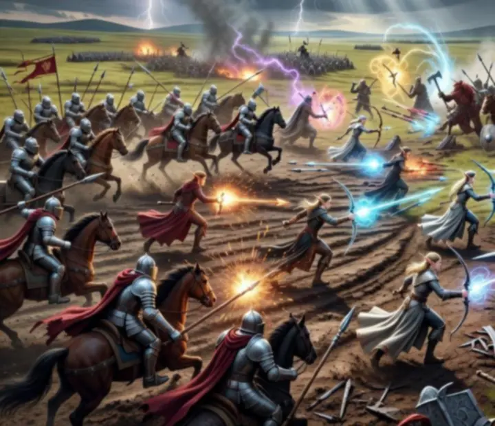 Intenzív War Legends PvP csata több fantasy sereggel